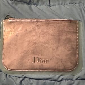 Dior Rose Metallic Clutch